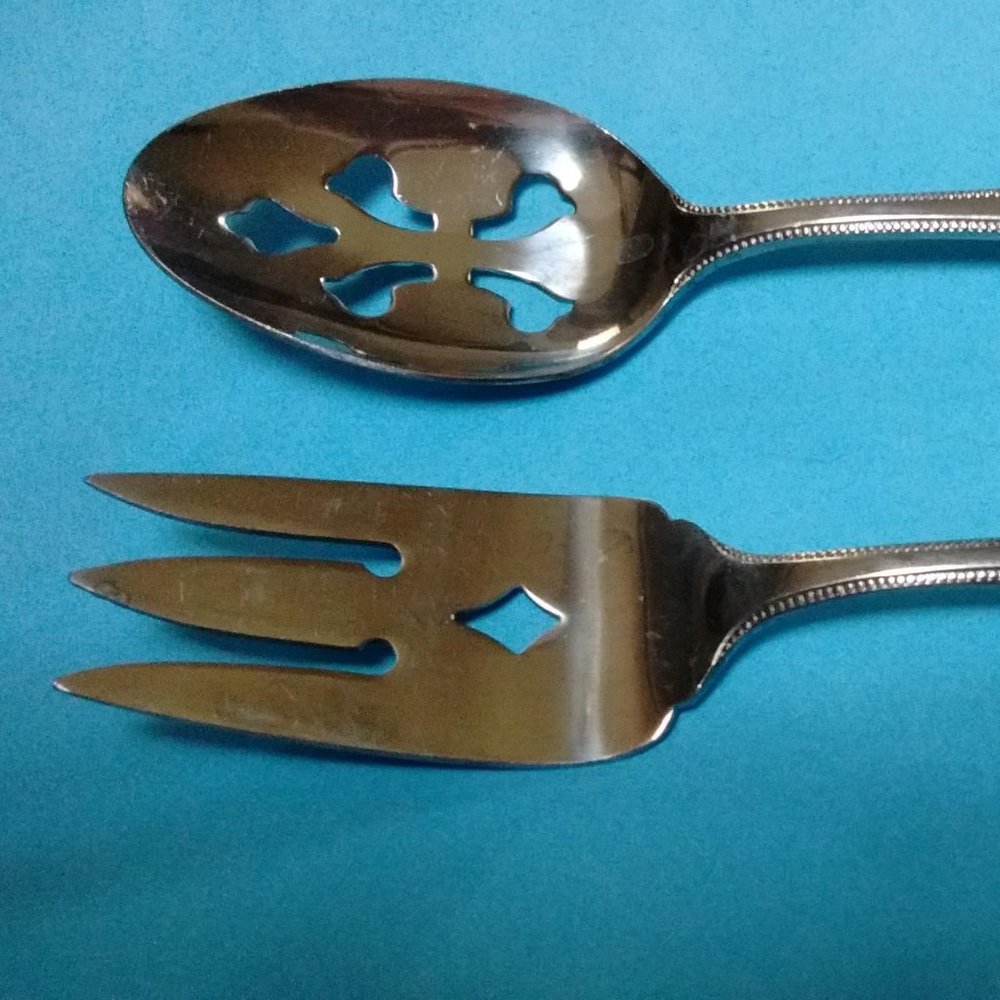 ROYAL ELEGANCE 2 Piece Stainless Serving Hostess Set Interpur Flatware Japan NNB